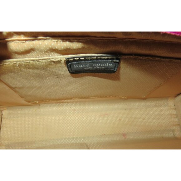 Kate Spade New York Vintage Y2K Pink Striped Structured Canvas & Leather handbag - Picture 8 of 11